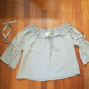 Anthropologie off-the-shoulder blouse